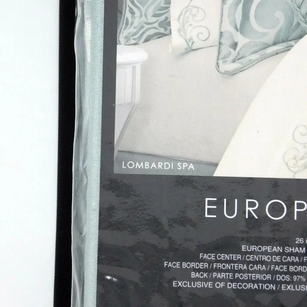 J. Queen Lombardi Spa Green Reversible Euro Pillow Sham 26
